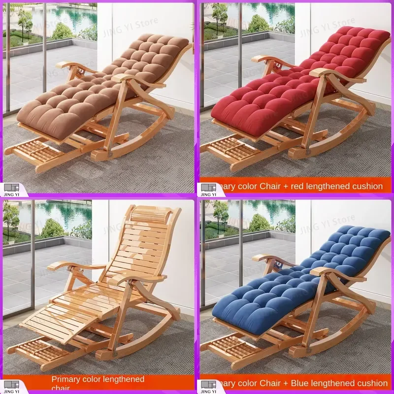Folding Rocking Chair Bamboo Recliner Ergonomic Lazy Lounge Chair for Living Room Balcony Sun Lounger Adult Relax Armchair
Folding Rocking Chair Bamboo Recliner Ergonomic Lazy Lounge Chair for Living Room Balcony Sun Lounger Adult Relax Armchair
