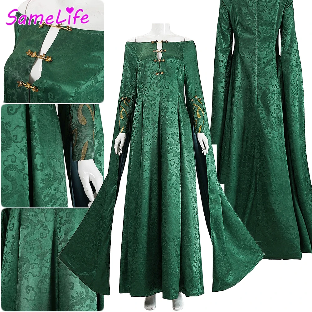 Medieval Queen Alicent Hightower Cosplay Fantasy Dress TV Dragon 3 Cosplay House Women Costume Disguise Halloween Female Outfits
Medieval Queen Alicent Hightower Cosplay Fantasy Dress TV Dragon 3 Cosplay House Women Costume Disguise Halloween Female Outfits