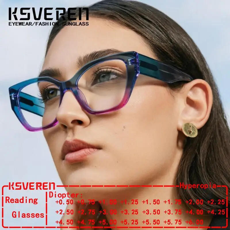 TR90 Cat Eye Blue Light Blocking Fashion Reading Glasses Women Thick Frame Presbyopic Eyewear Clear Prescription Optics Glasses
TR90 Cat Eye Blue Light Blocking Fashion Reading Glasses Women Thick Frame Presbyopic Eyewear Clear Prescription Optics Glasses