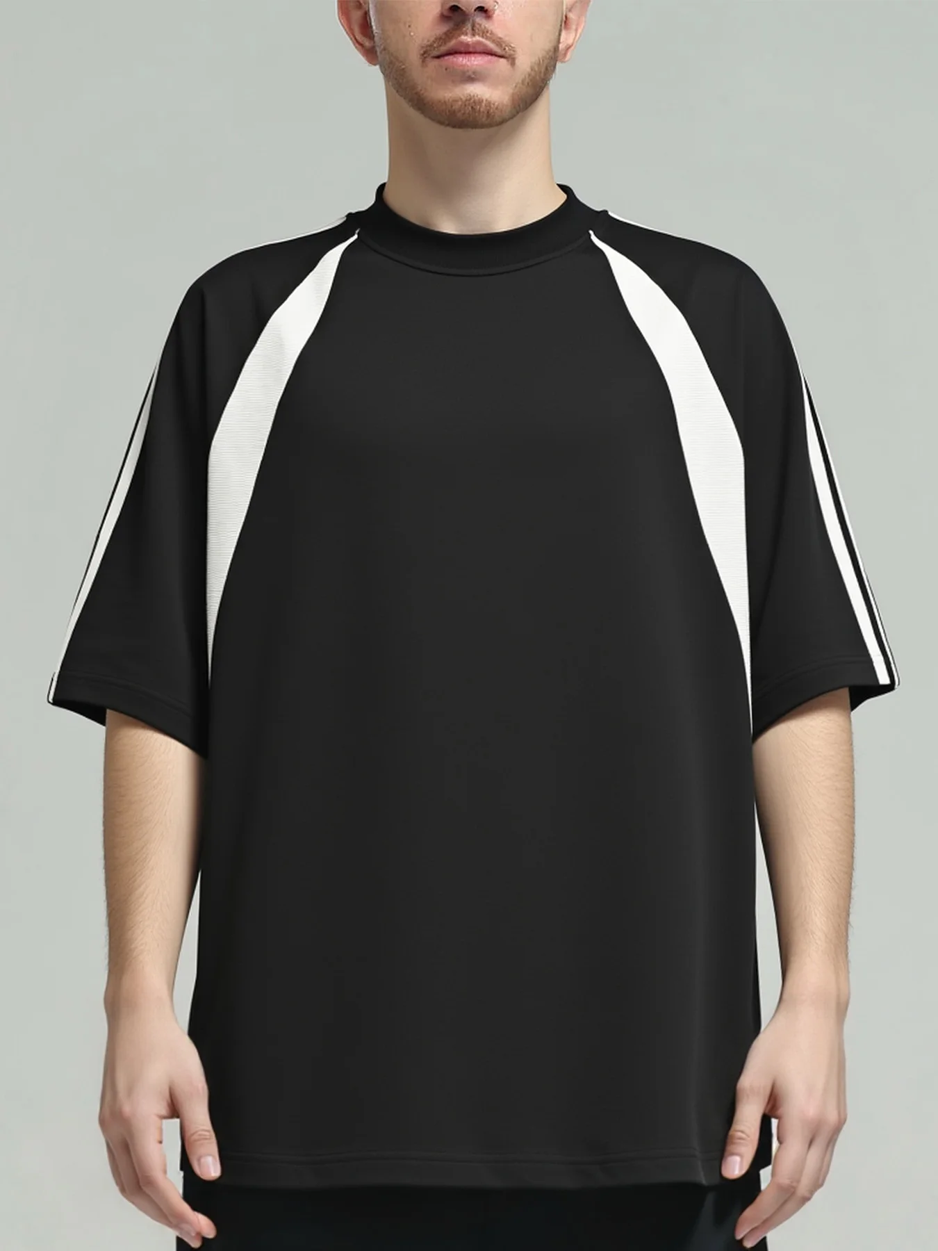 Contrasting Color Splicing Trend Casual Sports Shoulder Round Neck Trend T-shirt Men's and Women's Short-sleeved Blank Shirt
Contrasting Color Splicing Trend Casual Sports Shoulder Round Neck Trend T-shirt Men's and Women's Short-sleeved Blank Shirt