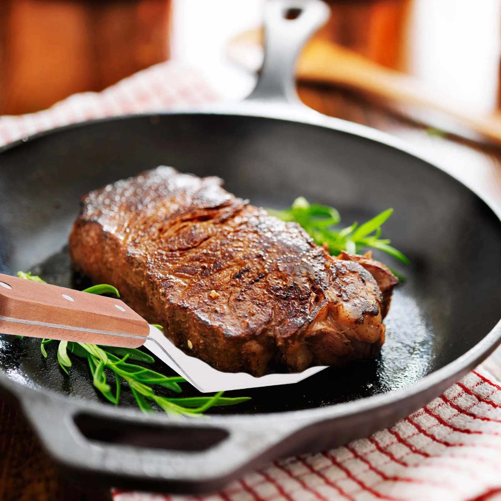 Stainless Steel Frying Spatula Wooden Handle Flexible Scraper Head Non-Stick Cookware Multi-Function Kitchen Tool
Stainless Steel Frying Spatula Wooden Handle Flexible Scraper Head Non-Stick Cookware Multi-Function Kitchen Tool