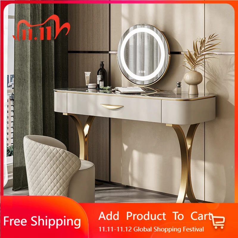 Accent Nordic Vanity Table Luxury High Living Room Designer Modern Balcony Dressing Table Metal Penteadeira Salon Furniture
Accent Nordic Vanity Table Luxury High Living Room Designer Modern Balcony Dressing Table Metal Penteadeira Salon Furniture