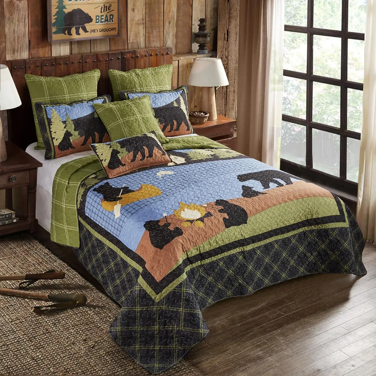 Quilt Bedding Set In Full/Queen Bear Lake Printed Lightweight Reversible Quilt With 2 Matching Pillow Shams - Cozy & Beautiful
Quilt Bedding Set In Full/Queen Bear Lake Printed Lightweight Reversible Quilt With 2 Matching Pillow Shams - Cozy & Beautiful