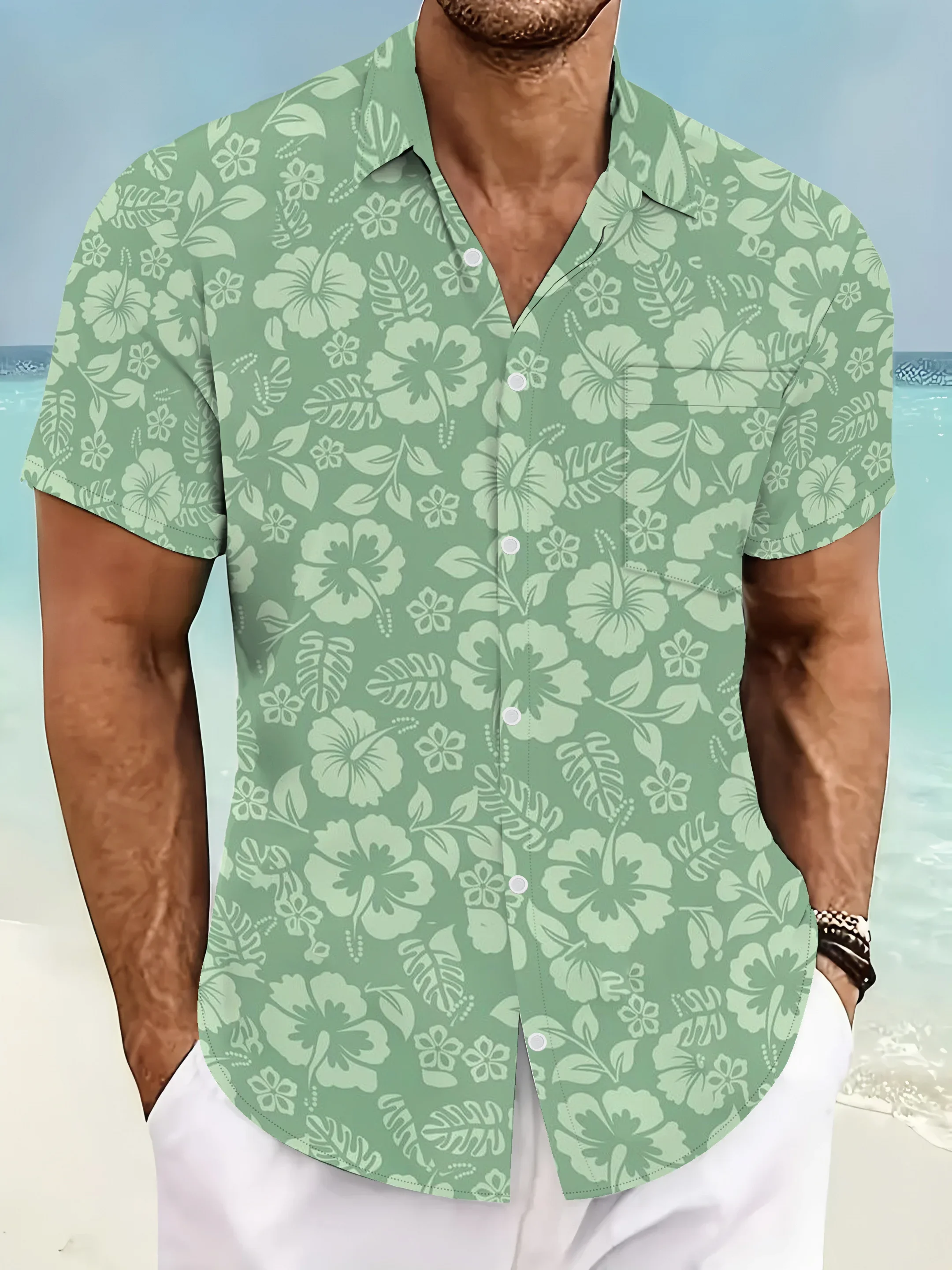 Summer Men's Casual Party Shirt Hawaiian Style Man Short Sleeve Fashion Tropical Print Lightweight Beach Tops
Summer Men's Casual Party Shirt Hawaiian Style Man Short Sleeve Fashion Tropical Print Lightweight Beach Tops