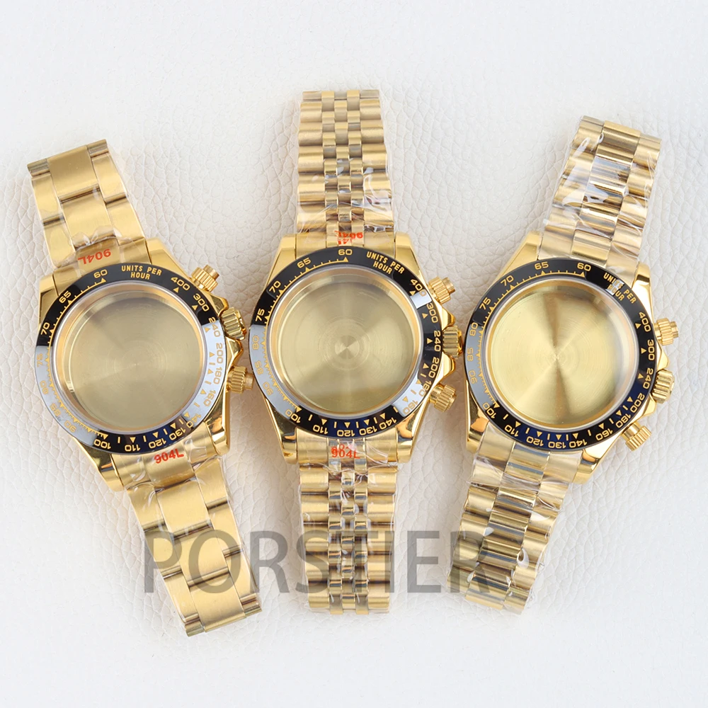 VK63 40MM Watch Case Sapphire glass 20MM Stainless Steel Bracelet For Daytona Muiti-functional Men's Case Fit VK63 VK64 Movement
VK63 40MM Watch Case Sapphire glass 20MM Stainless Steel Bracelet For Daytona Muiti-functional Men's Case Fit VK63 VK64 Movement