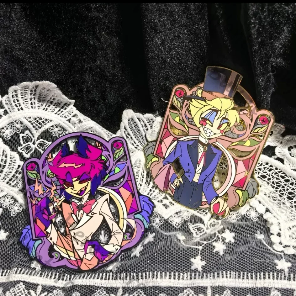 10cm Anime Hazbin Hotel Alastor Lucifer Morningstar Radio Demon Cosplay Cartoon Metal Plaque Badge Brooch Pendants Emblem Gift
10cm Anime Hazbin Hotel Alastor Lucifer Morningstar Radio Demon Cosplay Cartoon Metal Plaque Badge Brooch Pendants Emblem Gift