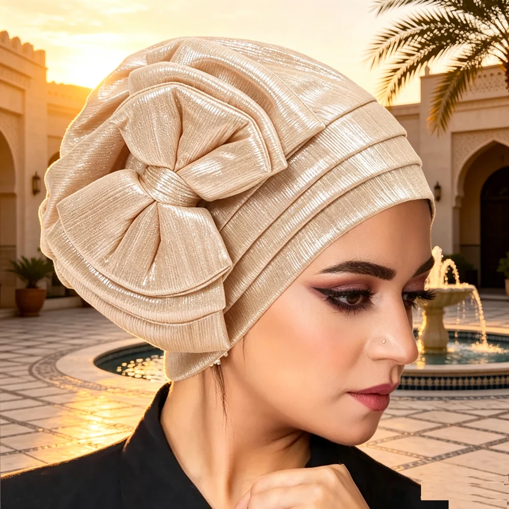 Women Shiny Glitter Bowknot Turban Chemo Cap Muslim Hijab Bonnet Beanies For Hair Loss Cancer Daily Comfort Head Wrap Headscarf
Women Shiny Glitter Bowknot Turban Chemo Cap Muslim Hijab Bonnet Beanies For Hair Loss Cancer Daily Comfort Head Wrap Headscarf
