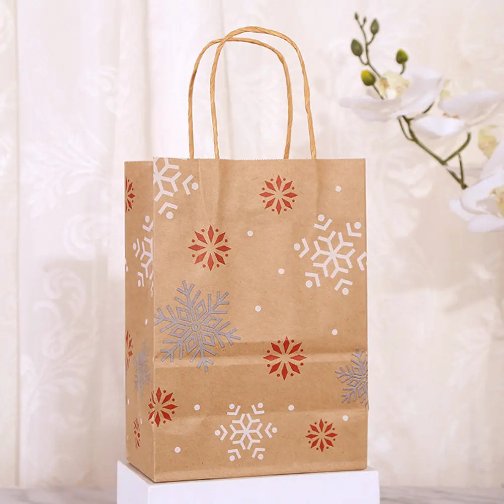 20Pcs Christmas Kraft Paper Gift Bags Snowflake Print Paper Handle Xmas Party Favor Bags Holiday Candy Gifts Wrapping Supplies
20Pcs Christmas Kraft Paper Gift Bags Snowflake Print Paper Handle Xmas Party Favor Bags Holiday Candy Gifts Wrapping Supplies