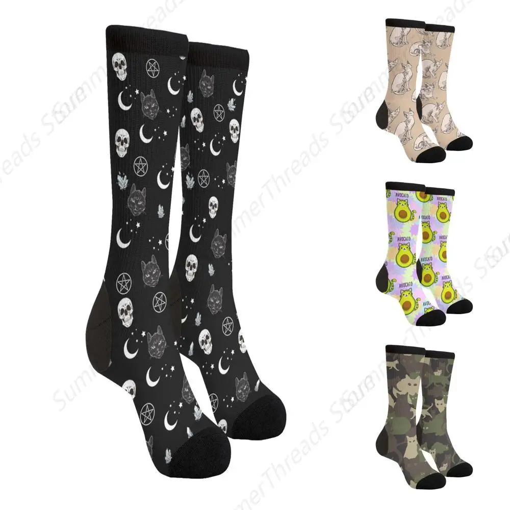 Halloween Gothic Black Cat Funny Novelty Socks Skull Moon Casual Athletic Crazy Cute Crew Socks For Women Men
Halloween Gothic Black Cat Funny Novelty Socks Skull Moon Casual Athletic Crazy Cute Crew Socks For Women Men