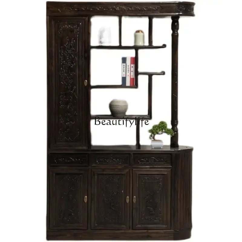 ld14Chinese antique elm foyer cabinet carved screen partition entrance cabinet
ld14Chinese antique elm foyer cabinet carved screen partition entrance cabinet