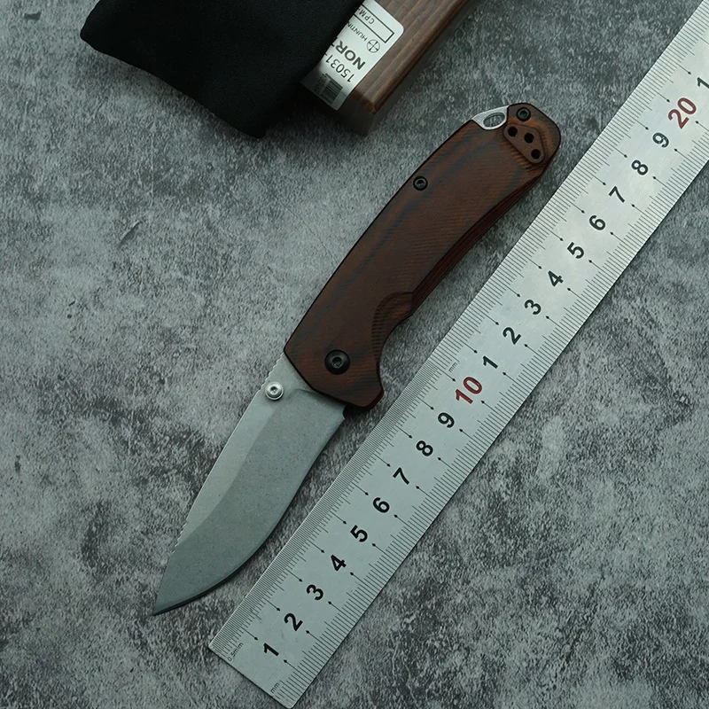 LEMIFSHE New 15031-2 Folding Knife S30V Blade Wood + Steel Handle Outdoor Camping Survival Kitchen Multifunctional EDC Tool
LEMIFSHE New 15031-2 Folding Knife S30V Blade Wood + Steel Handle Outdoor Camping Survival Kitchen Multifunctional EDC Tool