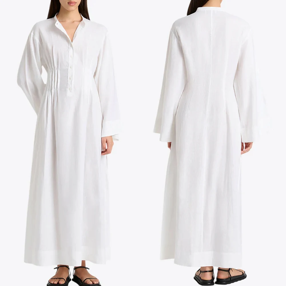 Customized Elegant Pleated Maxi Shirt Dress A-Line Evening Dresses Formal Exquisite High Quality Prom Party Gowns for Women
Customized Elegant Pleated Maxi Shirt Dress A-Line Evening Dresses Formal Exquisite High Quality Prom Party Gowns for Women