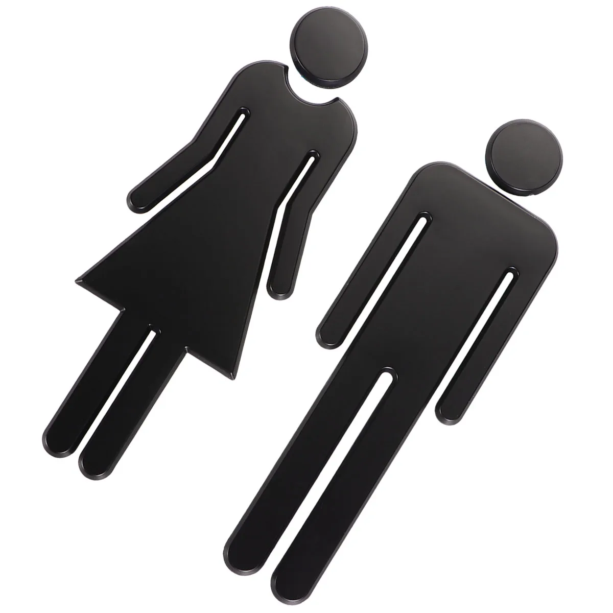 Bathroom Sign ABS Odorless Adhesive Wall Mount Toilet Symbol Men Women Restroom Home Decoration Waterproof Black Color
Bathroom Sign ABS Odorless Adhesive Wall Mount Toilet Symbol Men Women Restroom Home Decoration Waterproof Black Color