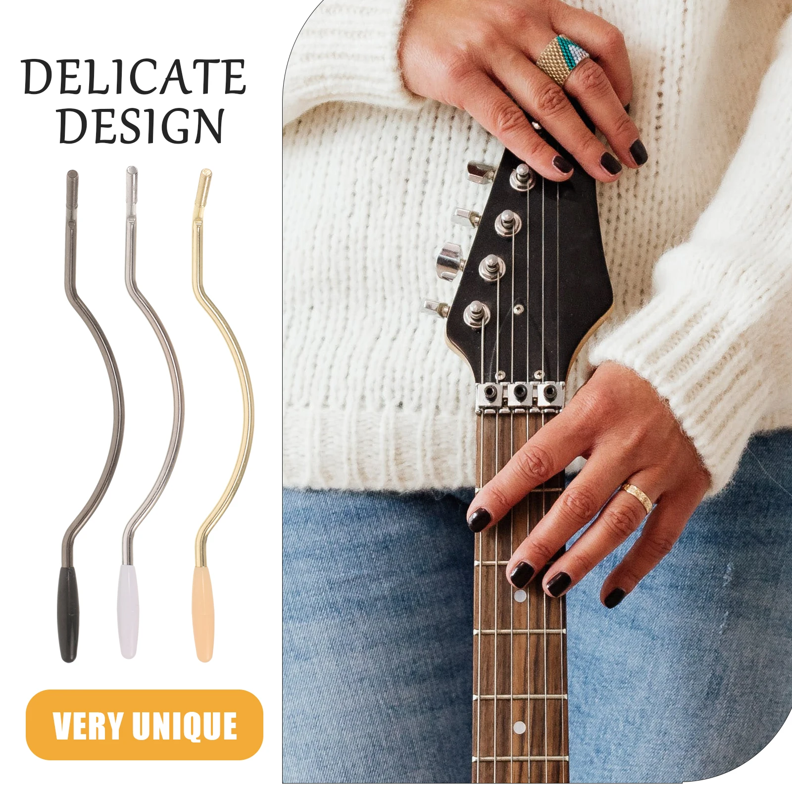 3pcs Electric Guitar Tremolo Bar Whammy Vibrato System Adjustable Pitch Control Curved Design Lightweight Guitar for Beginners
3pcs Electric Guitar Tremolo Bar Whammy Vibrato System Adjustable Pitch Control Curved Design Lightweight Guitar for Beginners