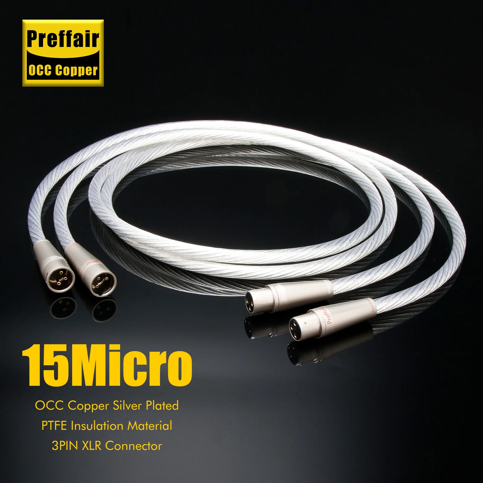 Кабель OCC с серебряным покрытием XLR, соединительный кабель PTFE, сигнальный провод RCA, балансный кабель RCA-XLR для усилителя, CD-плеера
Кабель OCC с серебряным покрытием XLR, соединительный кабель PTFE, сигнальный провод RCA, балансный кабель RCA-XLR для усилителя, CD-плеера