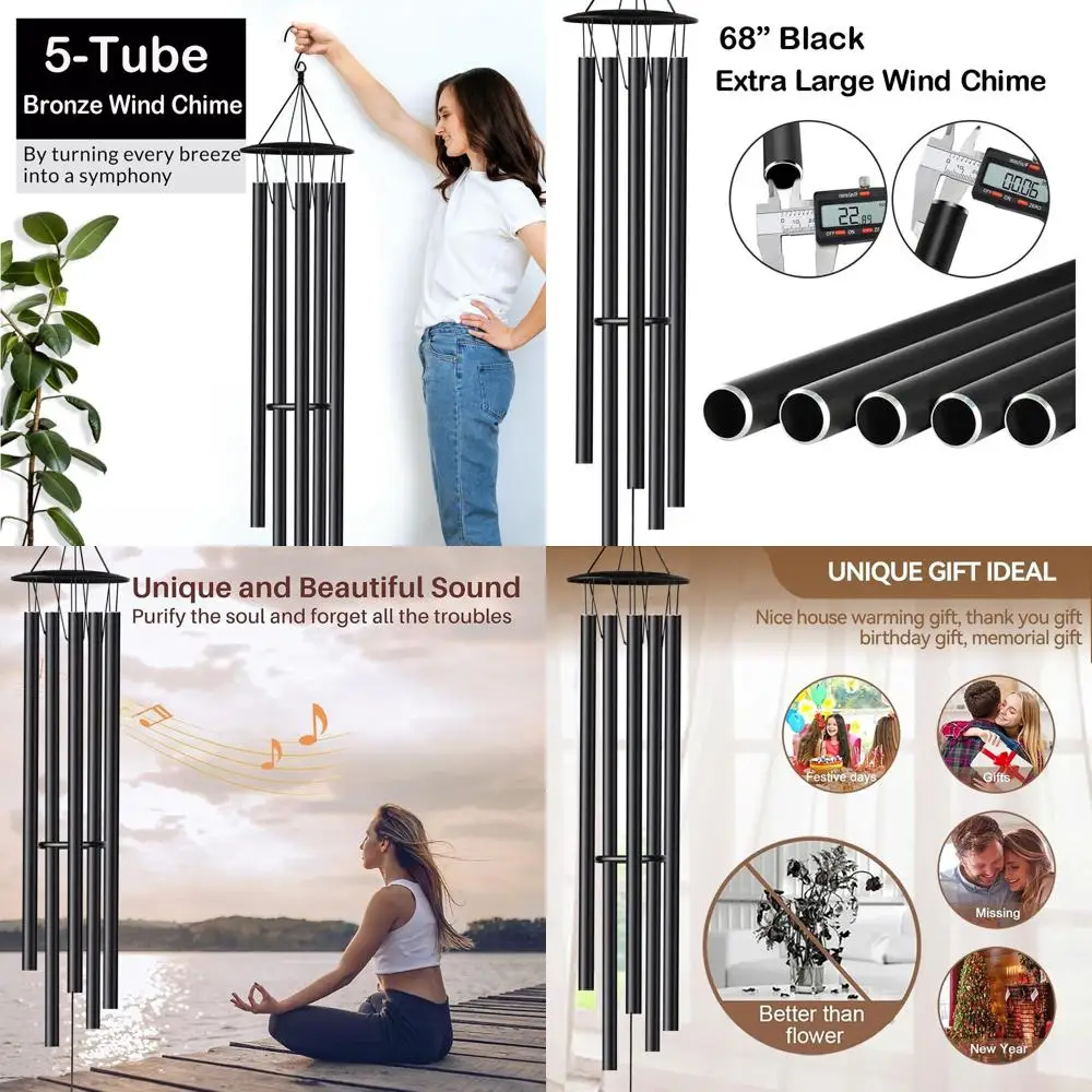 Большие колокольчики 68, глубокие тона — элегантный декор для домашнего сада, идеальный мемориальный подарок сочувствий для потери близких, черный
Большие колокольчики 68, глубокие тона — элегантный декор для домашнего сада, идеальный мемориальный подарок сочувствий для потери близких, черный