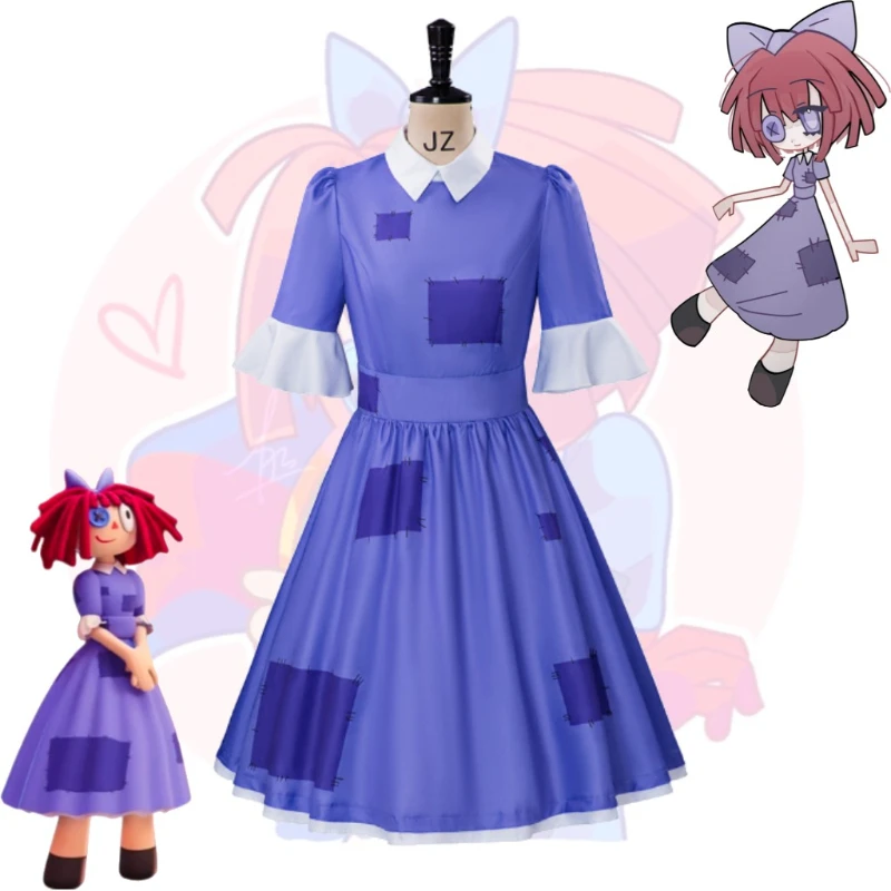 Women's Digital Glitch Jester Cosplay Costume Harlequin Bodice with Ruffled Collar Puffy Sleeves Skirt Set for Halloween
Women's Digital Glitch Jester Cosplay Costume Harlequin Bodice with Ruffled Collar Puffy Sleeves Skirt Set for Halloween