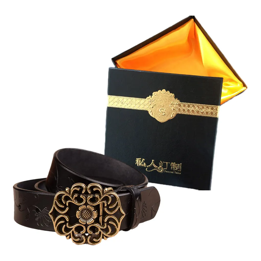 Elegant Leather Flower Buckle Belt For Jeans Sunflowers Pattern Needle Buckle Belt Unique Deign
Elegant Leather Flower Buckle Belt For Jeans Sunflowers Pattern Needle Buckle Belt Unique Deign