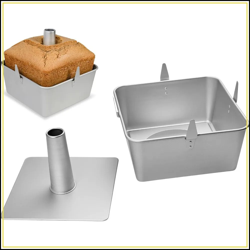 Square Tube Cake Pan, 10 Inch Anodized Aluminum, 18 Cup Recipes, Removable Bottom & Cooling Feet
Square Tube Cake Pan, 10 Inch Anodized Aluminum, 18 Cup Recipes, Removable Bottom & Cooling Feet