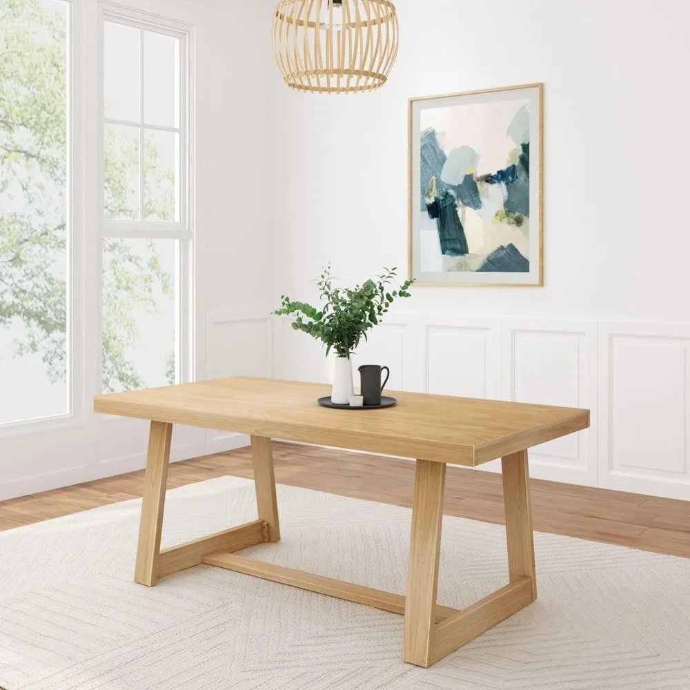72 Inch Farmhouse Dining Table, Solid Wood Rustic Kitchen Table, Large Wooden Rectangular Dinner Table for Dining Roo
72 Inch Farmhouse Dining Table, Solid Wood Rustic Kitchen Table, Large Wooden Rectangular Dinner Table for Dining Roo