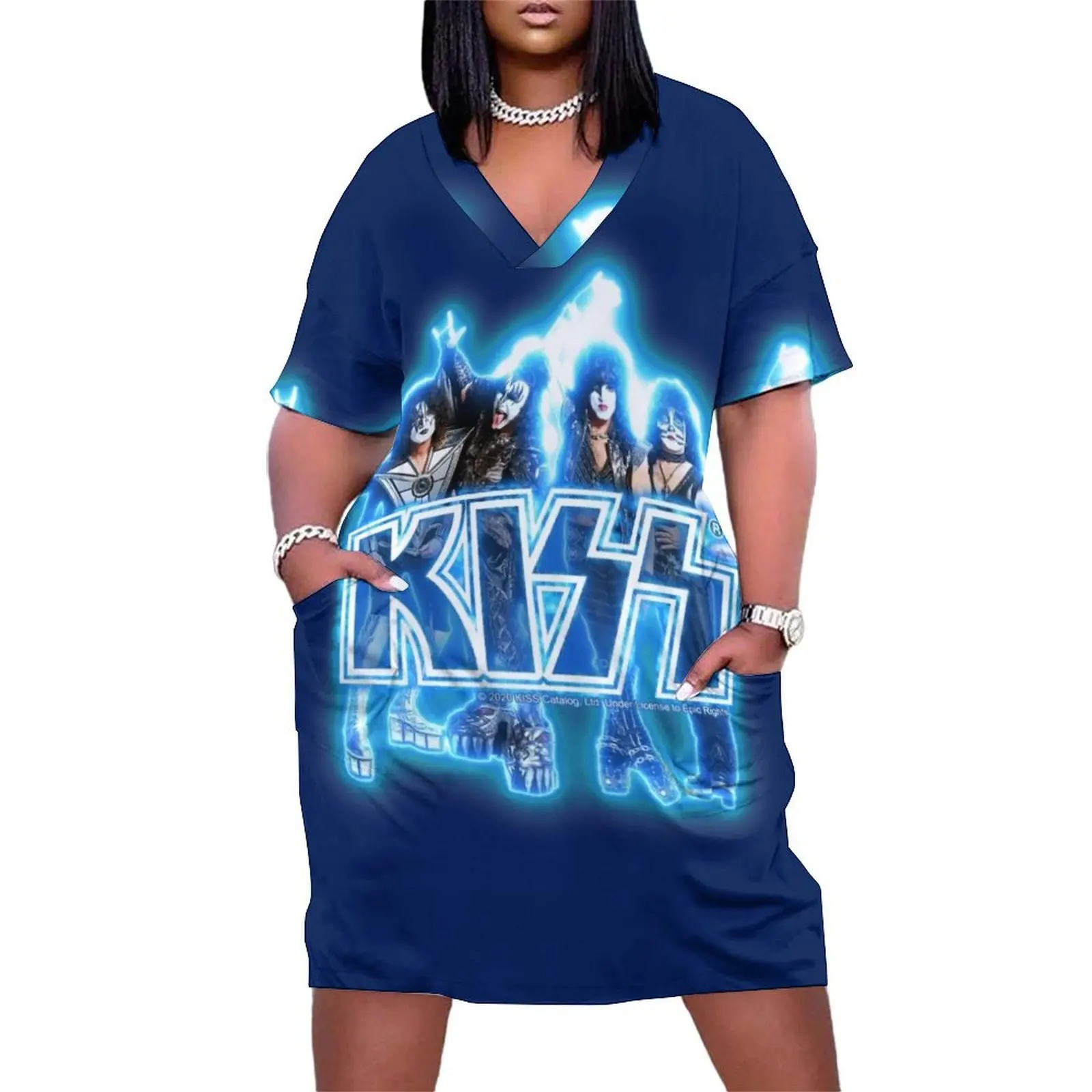 KISS the Band - Blue Energy Glow Loose Pocket Dress dress for women 2025 Dress for girls
KISS the Band - Blue Energy Glow Loose Pocket Dress dress for women 2025 Dress for girls