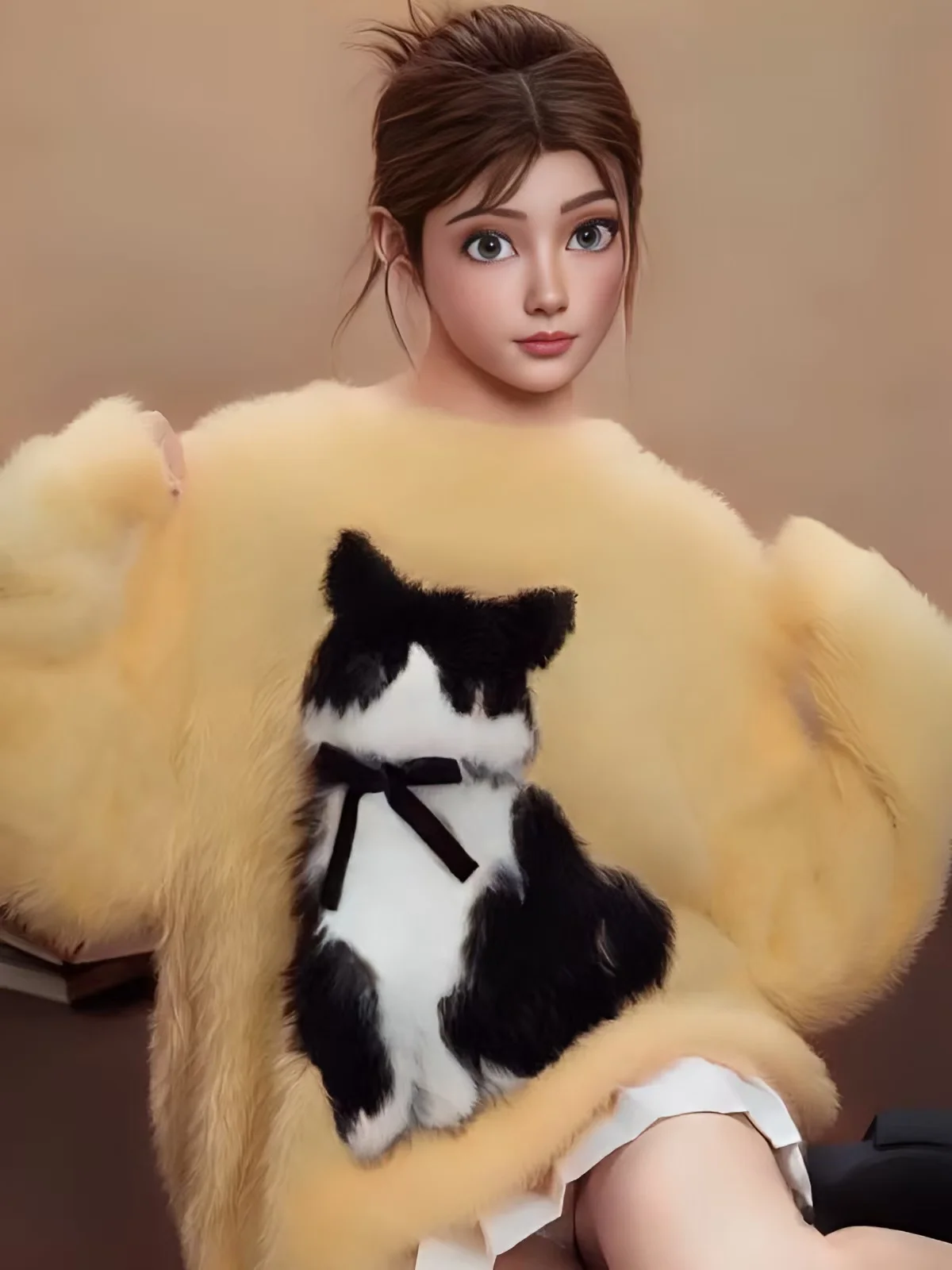 Korean Cartoon Jacquard knitwear Retro Small Fresh Bow Design Sense of Autumn and Winter Plush Soft Jumper Sweet and Spicy Style
Korean Cartoon Jacquard knitwear Retro Small Fresh Bow Design Sense of Autumn and Winter Plush Soft Jumper Sweet and Spicy Style