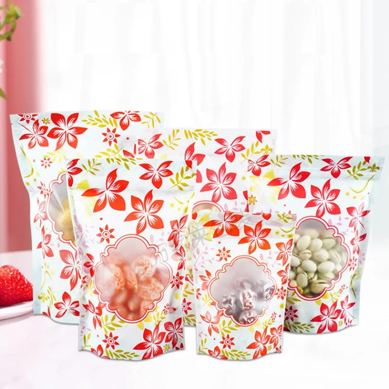 1000pcs 7 sizes Red Flower printing bag Stand up Green printed Zip Lock bag with clear window Reusable plastic pouch Zipper seal
1000pcs 7 sizes Red Flower printing bag Stand up Green printed Zip Lock bag with clear window Reusable plastic pouch Zipper seal