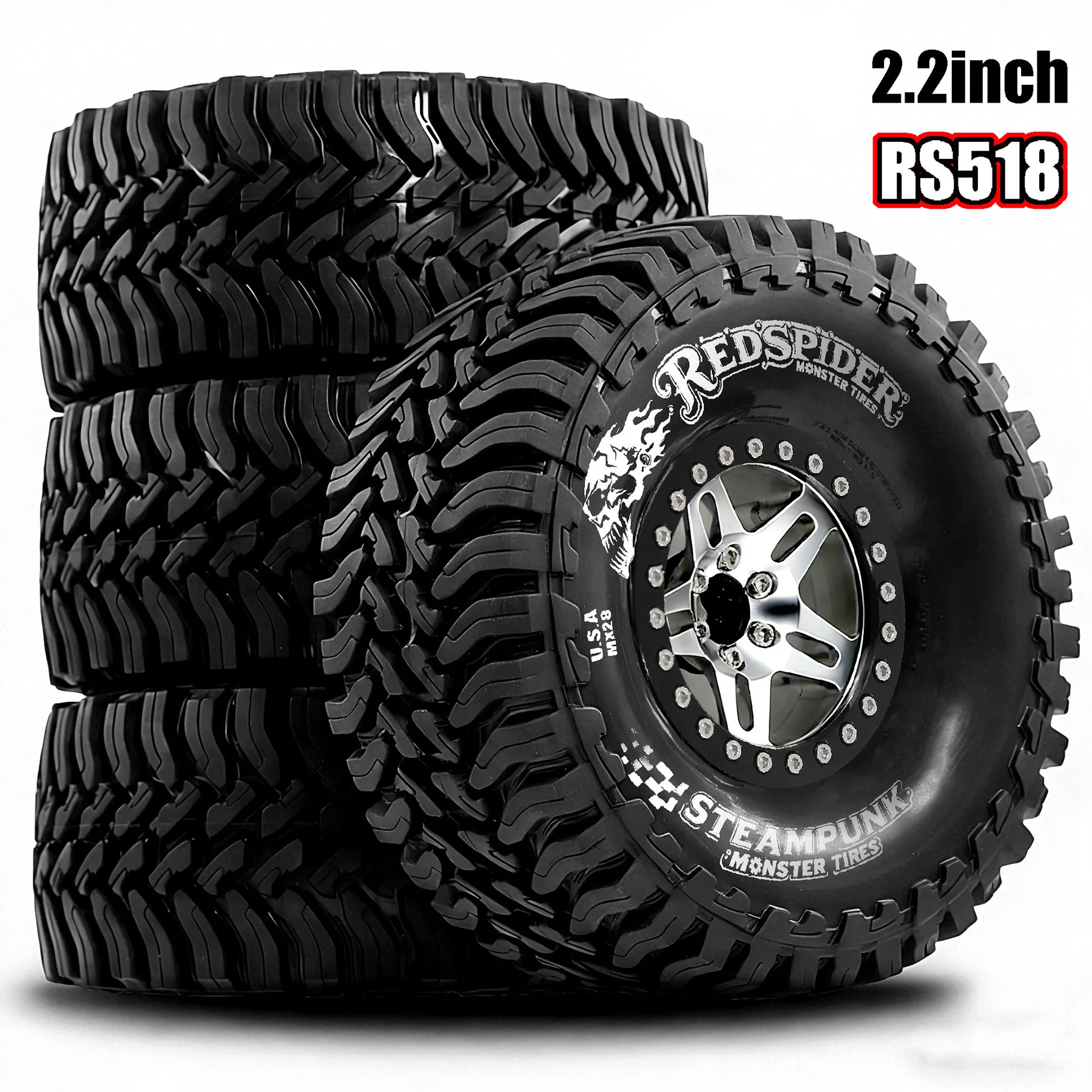 4Pcs RED SPIDER 133mm Metal 2.2" Beadlock Wheel Rim Tire Set for 1/10 1/8 Crawler Car Traxxas TRX4 Axial SCX10 II RC4WD CC01
4Pcs RED SPIDER 133mm Metal 2.2" Beadlock Wheel Rim Tire Set for 1/10 1/8 Crawler Car Traxxas TRX4 Axial SCX10 II RC4WD CC01