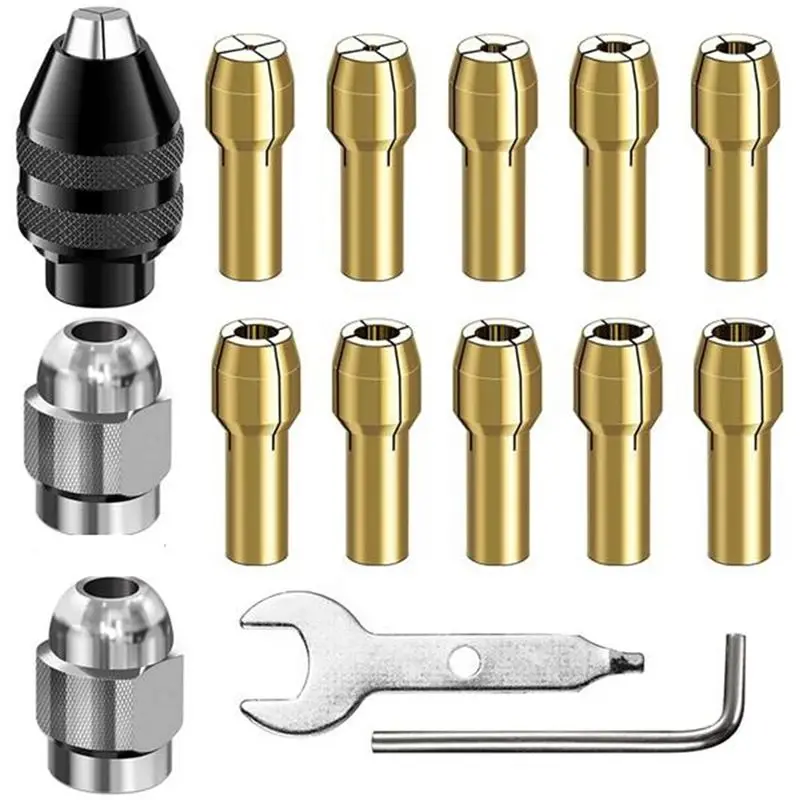 AA05 Keyless Chuck1/32In To 1/8Inch Replacement 4486 And 4485 Drill Keyless Chuck Shank Rotary Tool Quick Change Adapter Kit
AA05 Keyless Chuck1/32In To 1/8Inch Replacement 4486 And 4485 Drill Keyless Chuck Shank Rotary Tool Quick Change Adapter Kit