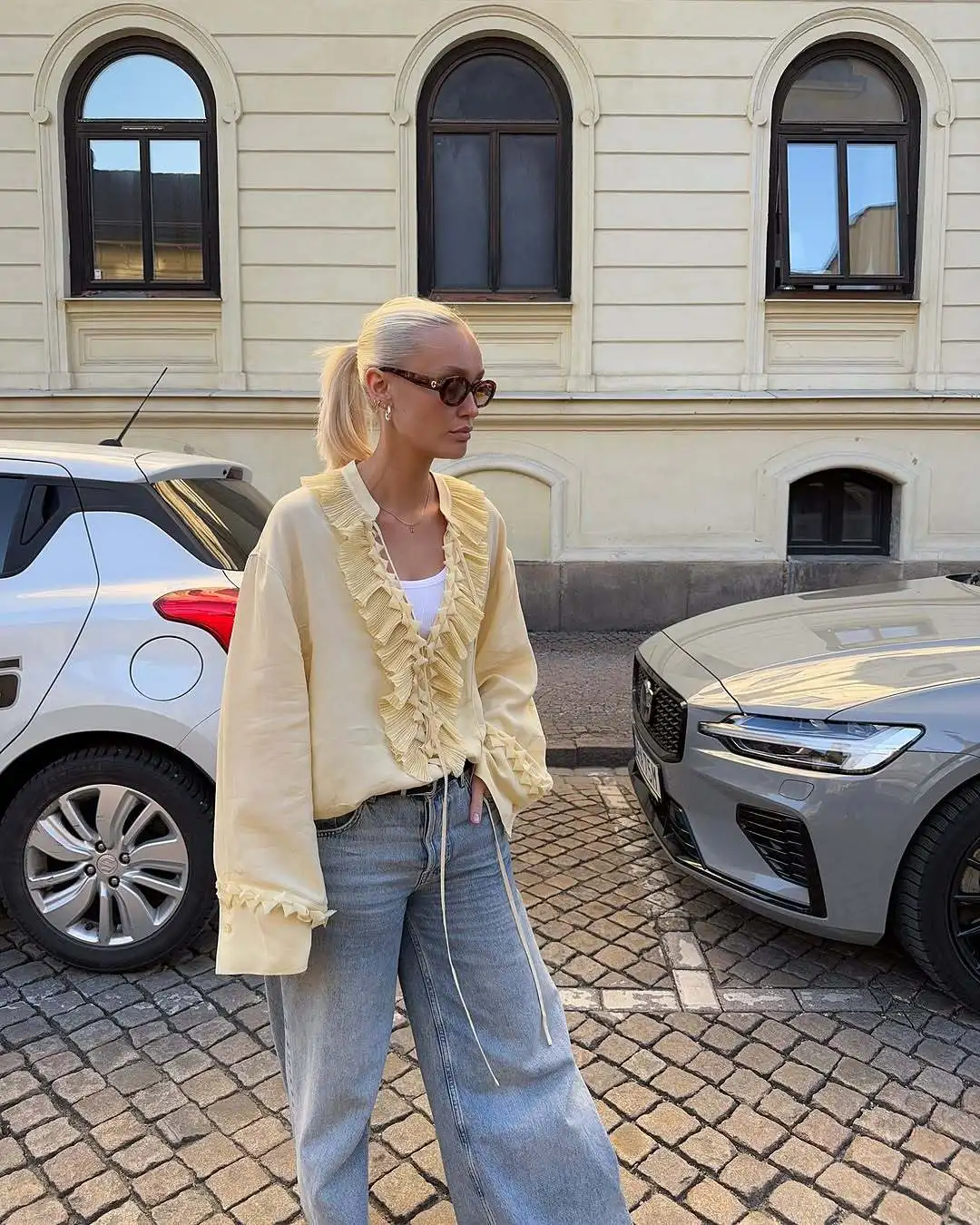 Women Ruffles Lace-up Shirts Skirt Casual Fashion Loose Long Sleeve V Neck Summer Blouse Midi Skirt Lady Holiday
Women Ruffles Lace-up Shirts Skirt Casual Fashion Loose Long Sleeve V Neck Summer Blouse Midi Skirt Lady Holiday