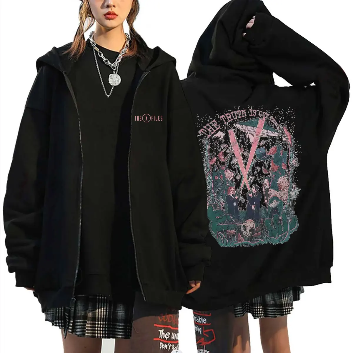 Classic Movie The X Files The Truth Is Out There Zipper Hoodie Men Women Casual Vintage Oversized Zip Up Jacket Sweatshirt Coat
Classic Movie The X Files The Truth Is Out There Zipper Hoodie Men Women Casual Vintage Oversized Zip Up Jacket Sweatshirt Coat