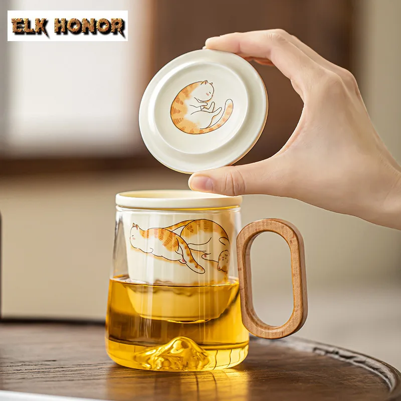 400 мл Big Orange Cat из боросиликатного стекла с фильтром, чашка-сепаратор для чая, античная кружка для чая с заварочным устройством, офисная чашка для воды
400 мл Big Orange Cat из боросиликатного стекла с фильтром, чашка-сепаратор для чая, античная кружка для чая с заварочным устройством, офисная чашка для воды