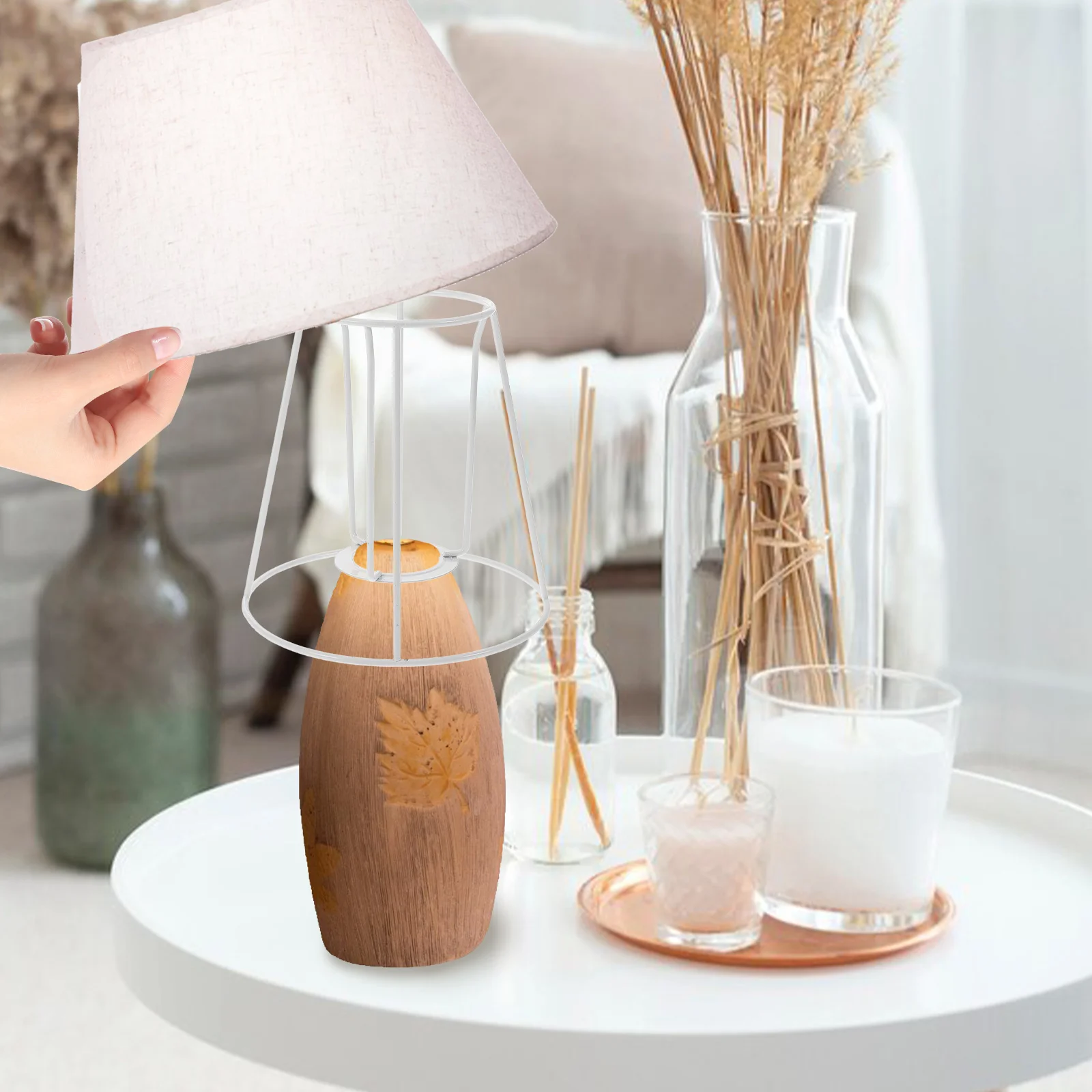 Metal Lampshade Frame For Table Light Diy Frame Wire Bracket Smooth Edges Easy Install Lampshade Holders Lighting
Metal Lampshade Frame For Table Light Diy Frame Wire Bracket Smooth Edges Easy Install Lampshade Holders Lighting