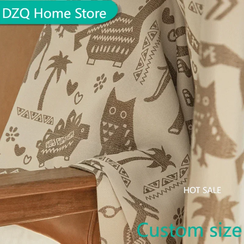 Cute Retro Children Curtains Three-dimensional Animal Dinosaur Jacquard Cotton and Linen Curtains Boys Girls Bedroom Curtains
Cute Retro Children Curtains Three-dimensional Animal Dinosaur Jacquard Cotton and Linen Curtains Boys Girls Bedroom Curtains