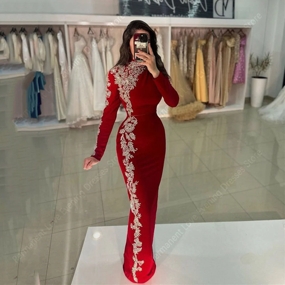 2025 Gorgeous Women Evening Dresses Sexy Long Sleeves Satin Mermaid Prom Gowns Elegant Cocktail Party فساتين سهرات Customized
2025 Gorgeous Women Evening Dresses Sexy Long Sleeves Satin Mermaid Prom Gowns Elegant Cocktail Party فساتين سهرات Customized