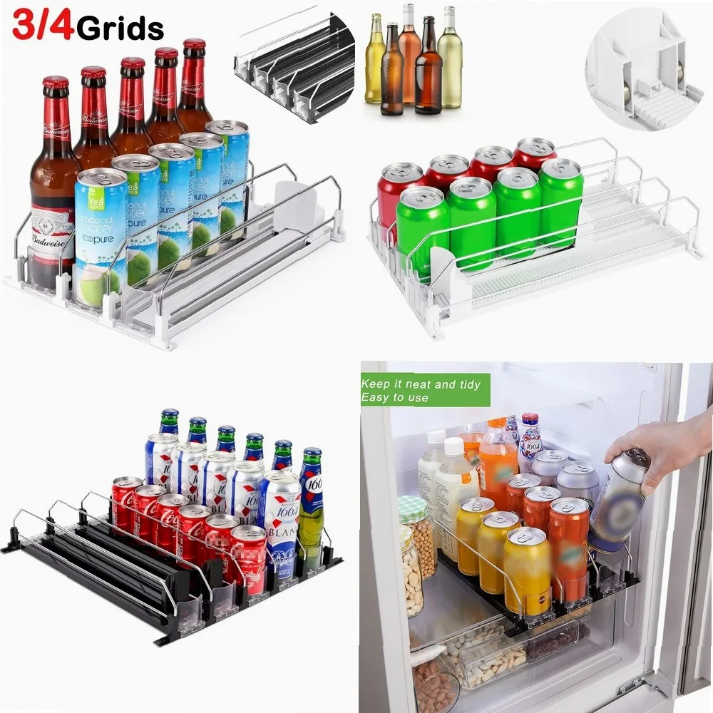 Adjustable E-Shaped Fridge Can Dispenser, Spring Push Drink Organizer Rack for Refrigerator Storage
Adjustable E-Shaped Fridge Can Dispenser, Spring Push Drink Organizer Rack for Refrigerator Storage