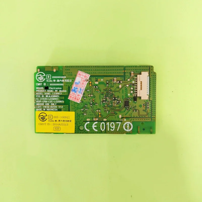 WIFI Module Board EAT62753401 RF Module LGSBW51 BEJLGSBW51 2703H-LGSBW51 for 65UF9500 65UF950V TV Bluetooth Adapter Module
WIFI Module Board EAT62753401 RF Module LGSBW51 BEJLGSBW51 2703H-LGSBW51 for 65UF9500 65UF950V TV Bluetooth Adapter Module