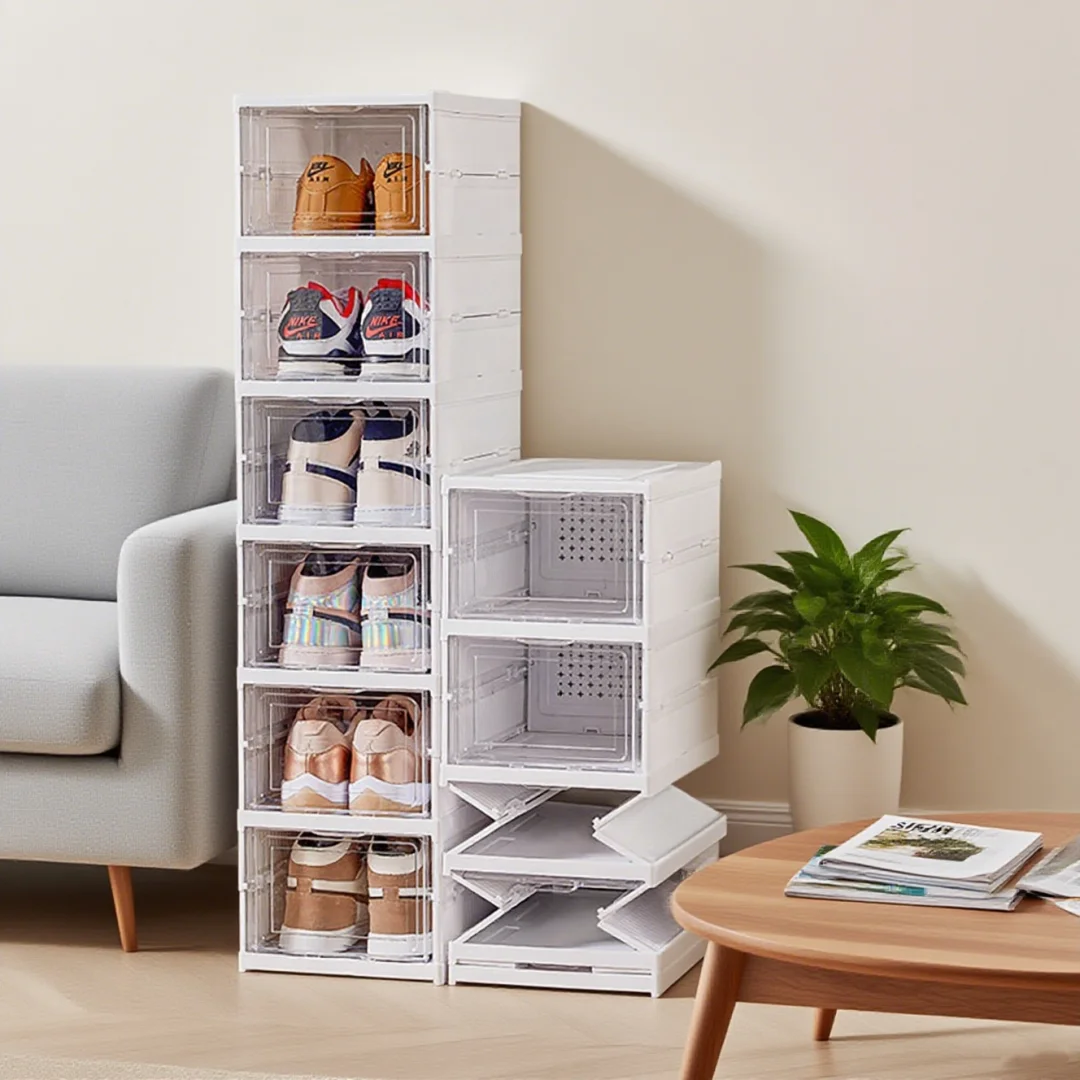 Large Folding Shoes Storage Box Organizer 3/6 Layers Plastic Sneaker Container Cabinet Rack Clear Display Case Shoe Shelf Holder
Large Folding Shoes Storage Box Organizer 3/6 Layers Plastic Sneaker Container Cabinet Rack Clear Display Case Shoe Shelf Holder