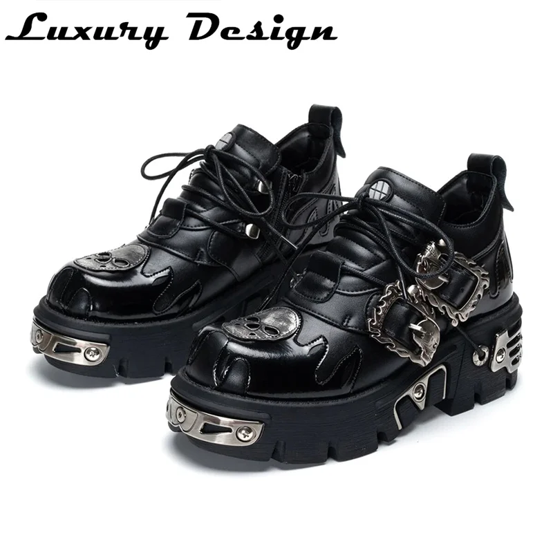 Men and Women Vintage Rock Couple Shoes 2022 New Dark Punk Leather Retro Boots Metal Niche Design Unisex Single Platform Shoes
Men and Women Vintage Rock Couple Shoes 2022 New Dark Punk Leather Retro Boots Metal Niche Design Unisex Single Platform Shoes
