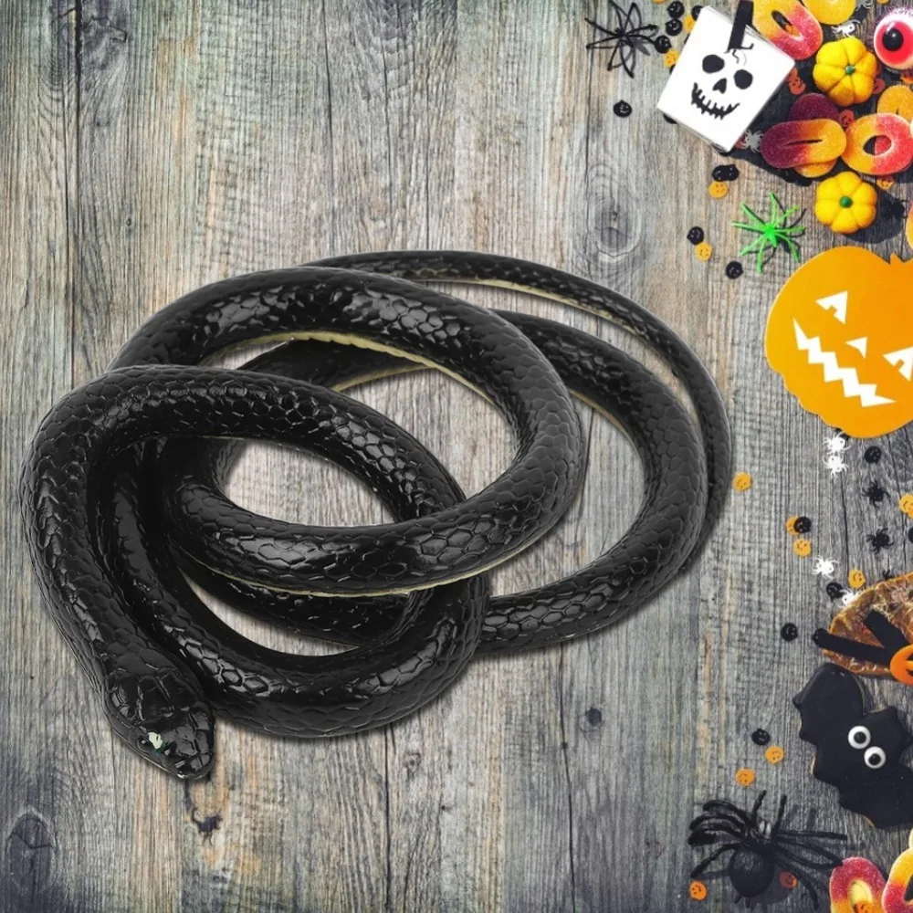Rubber material Fake Snake Black color Long size Prank Toy Soft texture Lifelike appearance Trick Model Prank playing
Rubber material Fake Snake Black color Long size Prank Toy Soft texture Lifelike appearance Trick Model Prank playing