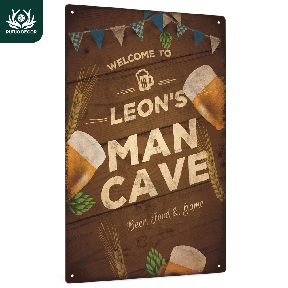Putuo Decor 1pc Personalized Custom Metal Sign, Welcome to Your Text Man Cave, Wall Art Decoration for Home Farmhouse Man Cave
Putuo Decor 1pc Personalized Custom Metal Sign, Welcome to Your Text Man Cave, Wall Art Decoration for Home Farmhouse Man Cave