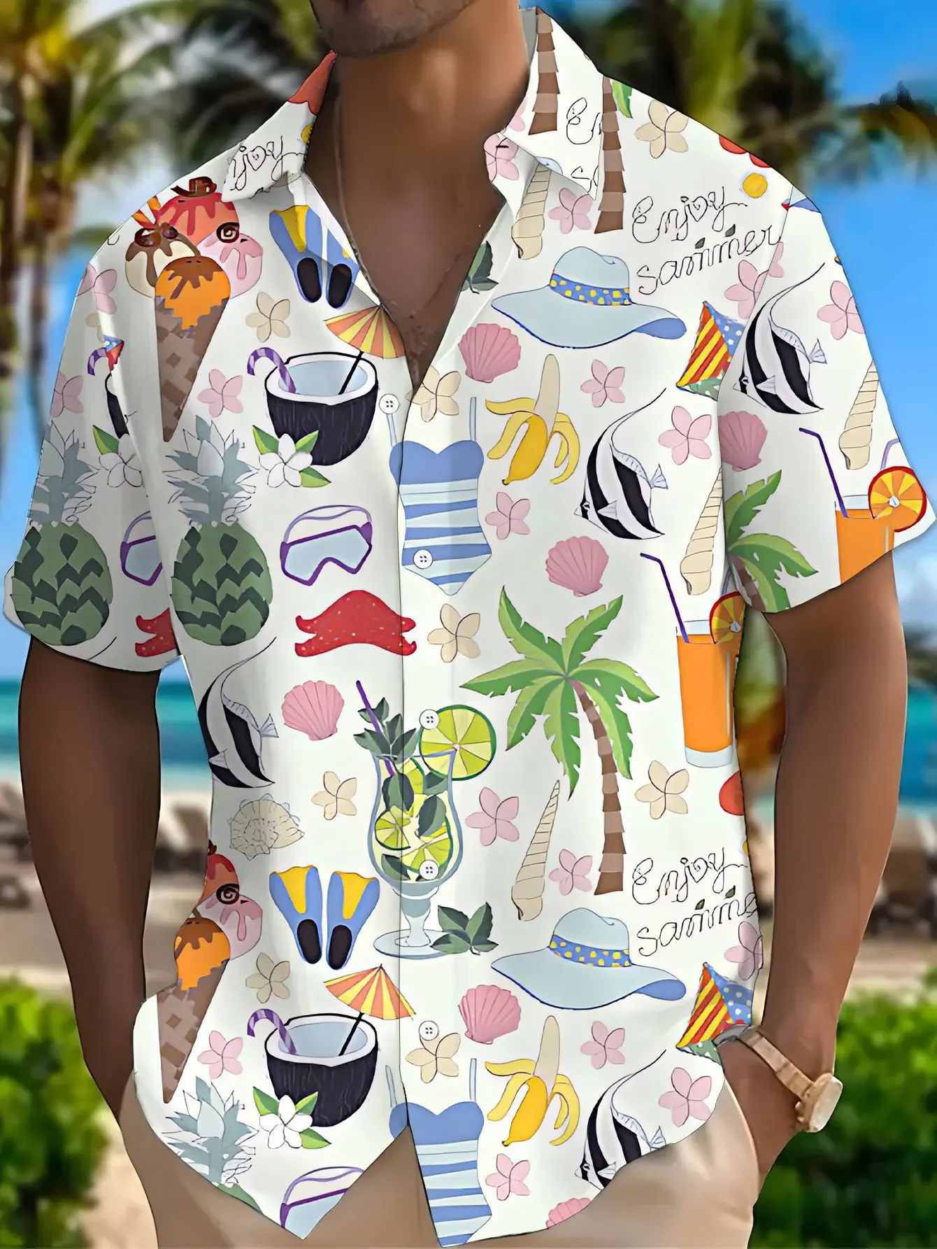 Summer Stylish Hawaiian Shirt For MenMan Women Short Sleeve Casual Fashion Print Beach Wear Holiday Party Tops
Summer Stylish Hawaiian Shirt For MenMan Women Short Sleeve Casual Fashion Print Beach Wear Holiday Party Tops