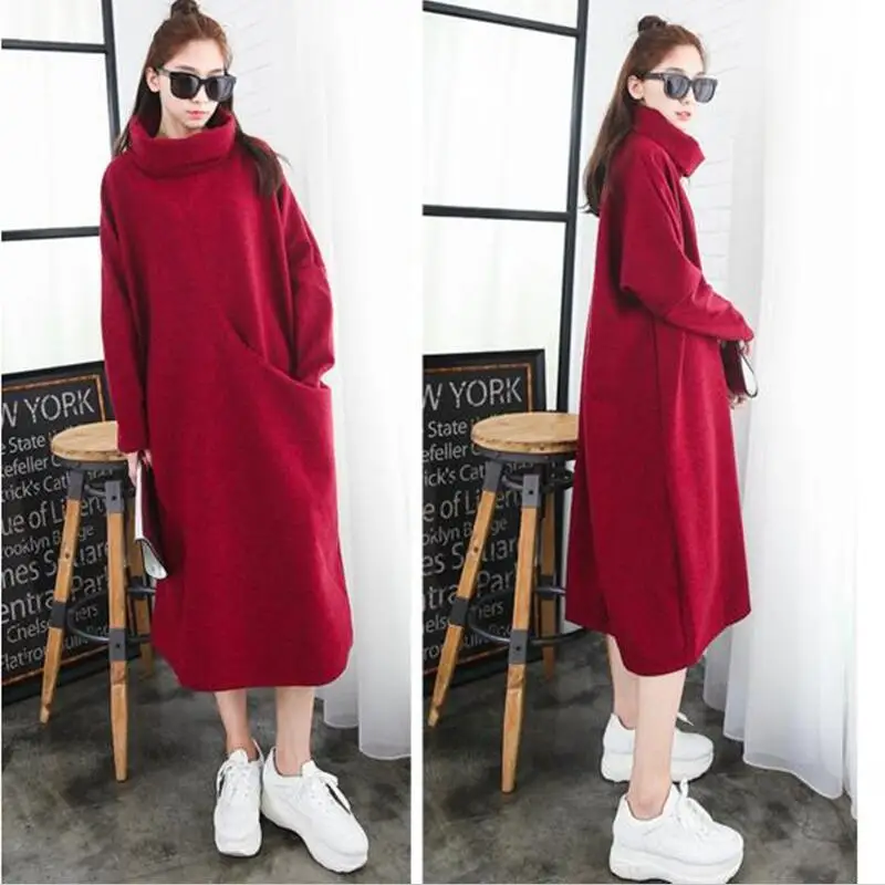 Autumn 2026 New Winter Women Long-sleeved Turtleneck Hoodie Sweetshirt dress Pocket Design plus size velvet dress Sweatshirt
Autumn 2026 New Winter Women Long-sleeved Turtleneck Hoodie Sweetshirt dress Pocket Design plus size velvet dress Sweatshirt