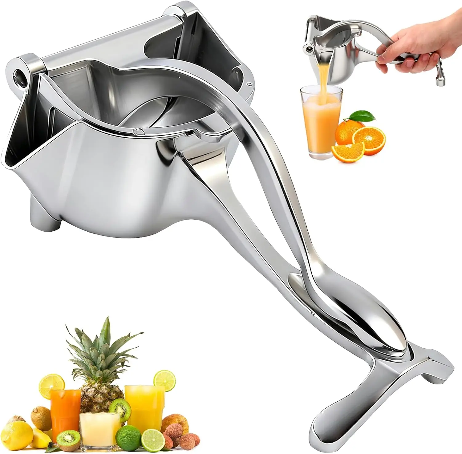 Manual Juicer, Hand Press Lemon Squeezer, Heavy Duty Aluminum Alloy, Ergonomic Grip, Easy Clean Kitchen Tool
Manual Juicer, Hand Press Lemon Squeezer, Heavy Duty Aluminum Alloy, Ergonomic Grip, Easy Clean Kitchen Tool