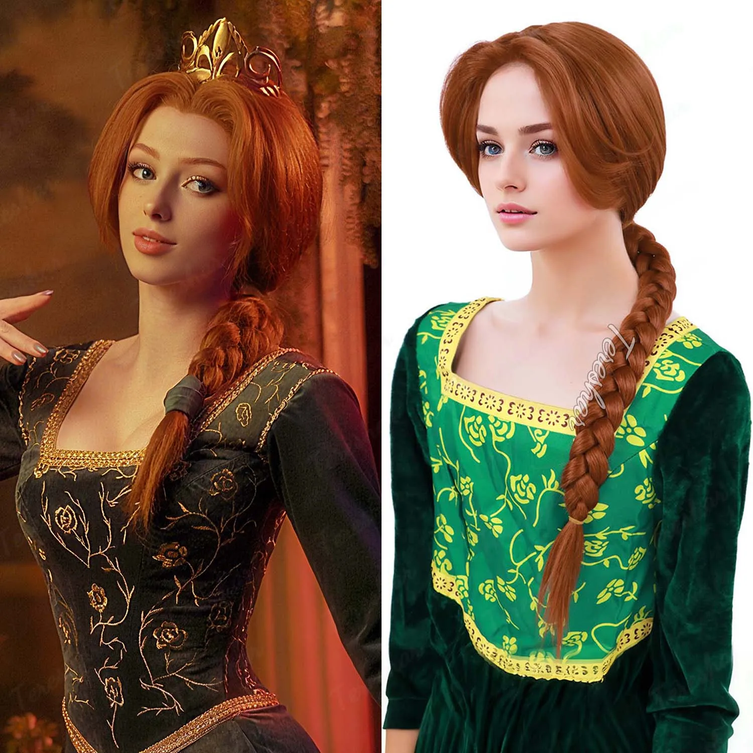 Synthetic Shrek Anime Hair Long Braided Reddish Brown Heat Resistant Costume Wig for Fiona Cosplay Adult Fiona Costume Women
Synthetic Shrek Anime Hair Long Braided Reddish Brown Heat Resistant Costume Wig for Fiona Cosplay Adult Fiona Costume Women