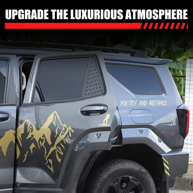 Aluminum Alloy Black Car Rear Triangular Glass Window Honeycomb Panel Cover Trim Car Accessories For Great Wall Tank 400 2023-25
Aluminum Alloy Black Car Rear Triangular Glass Window Honeycomb Panel Cover Trim Car Accessories For Great Wall Tank 400 2023-25