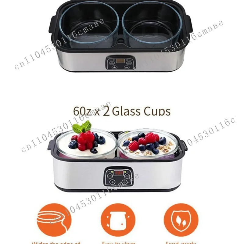 2L Two-Cup Yogurt Maker with Jam Ice Cream & Pudding Functions Breakfast Machine for Homemade Yogurt Fermentation
2L Two-Cup Yogurt Maker with Jam Ice Cream & Pudding Functions Breakfast Machine for Homemade Yogurt Fermentation