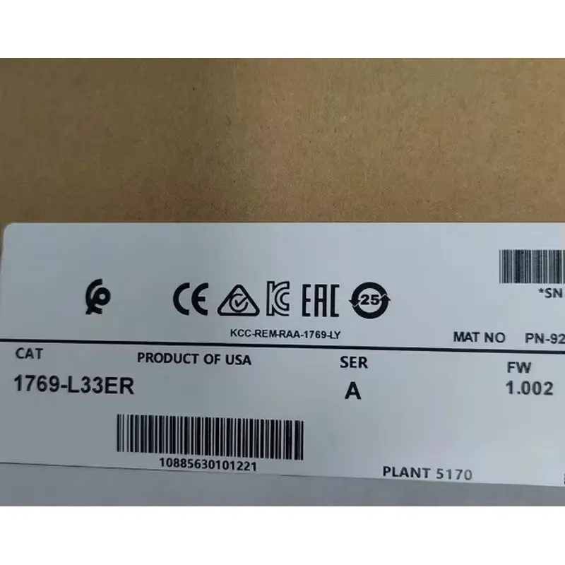Brand New 1769-L33ER 5370 Ethernet Controller, 2MB Memory 1769L33ER Fast Delivey
Brand New 1769-L33ER 5370 Ethernet Controller, 2MB Memory 1769L33ER Fast Delivey