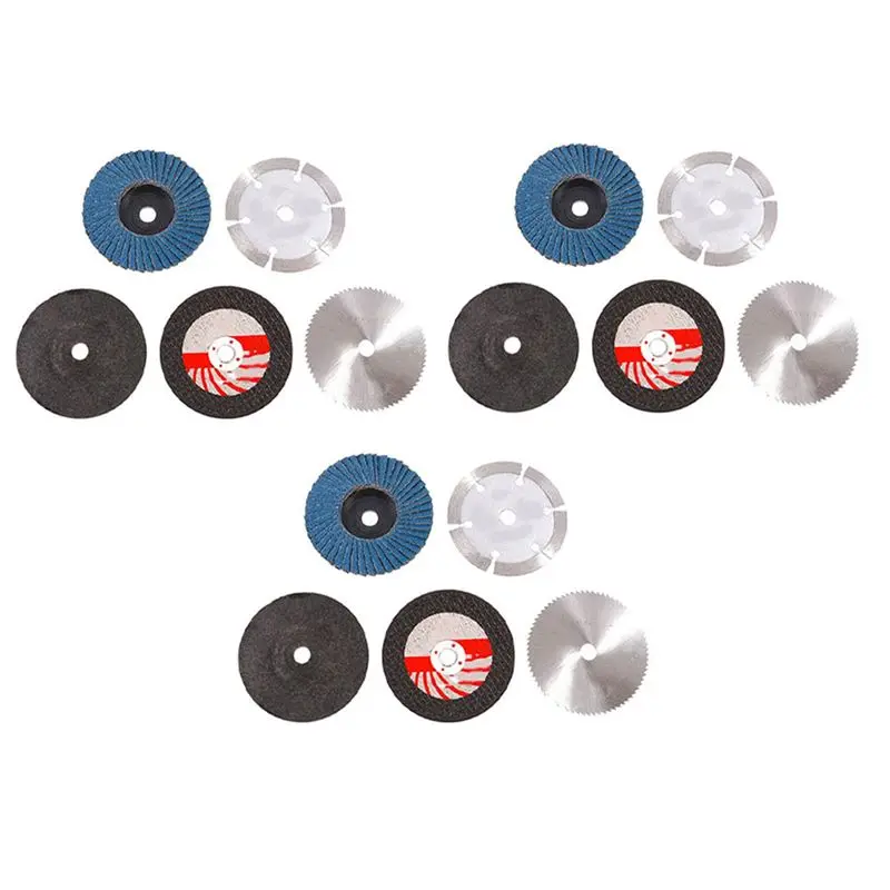 AS94-15Pcs 75Mm Cutting Disc For 10Mm Bore Angle Grinder Metal Circular Saw Blade Flat Flap Grinding Wheel Sanding Pads Tool
AS94-15Pcs 75Mm Cutting Disc For 10Mm Bore Angle Grinder Metal Circular Saw Blade Flat Flap Grinding Wheel Sanding Pads Tool