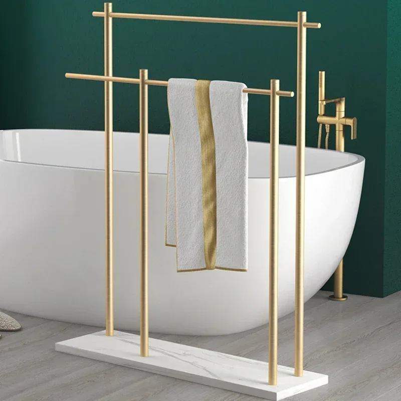 Gold Brushed Marble Floor Towel Rack Luxurious Towel Rack Storage Rack Style Organizer Elegant Bathroom Storage
Gold Brushed Marble Floor Towel Rack Luxurious Towel Rack Storage Rack Style Organizer Elegant Bathroom Storage